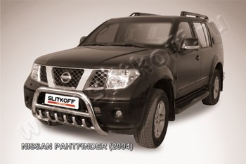 Передняя защита для NIssan Pathfinder (2004-2010) - ОбвесКарРу VIN: NIP003. 