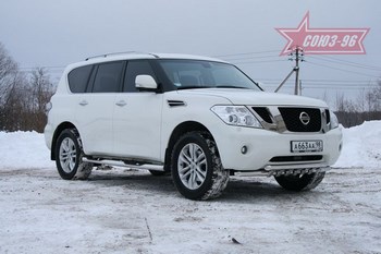 Передняя защита для NIssan Patrol (2010-2014) - ОбвесКарРу VIN: NPAT.45.1208. 