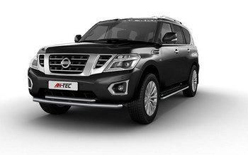 Передняя защита для NIssan Patrol (2014-2015) - ОбвесКарРу VIN: NPAT.48.1207. 