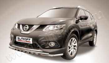 Передняя защита для NIssan X-Trail (2015-н.в.) - ОбвесКарРу VIN: NXT15-001. 