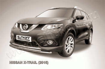 Передняя защита для NIssan X-Trail (2015-н.в.) - ОбвесКарРу VIN: NXT15-004. 