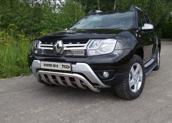 Передняя защита для Renault Duster (2015-) - ОбвесКарРу VIN: RENDUST15-02. 