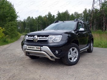 Передняя защита для Renault Duster (2015-) - ОбвесКарРу VIN: RENDUST15-01. 