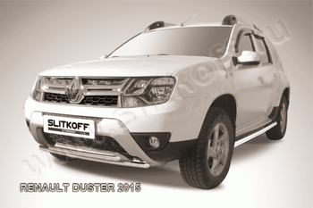 Передняя защита для Renault Duster (2015-) - ОбвесКарРу VIN: RD15004. 