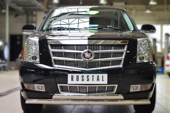 Передняя защита для Cadillac Escalade (2006-2014 - ОбвесКарРу VIN: KEZ-001688. 