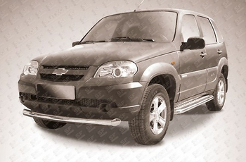 Передняя защита для Chevrolet Niva (2009-2015) - ОбвесКарРу VIN: CHN10-003. 