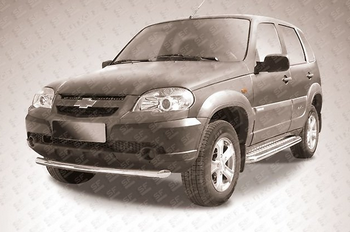 Передняя защита для Chevrolet Niva (2009-2015) - ОбвесКарРу VIN: CHN10-005. 