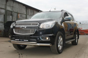 Передняя защита для Chevrolet TrailBlazer (2012-2015) - ОбвесКарРу VIN: CHEVTRBL13-02. 