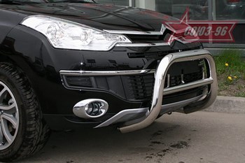 Передняя защита для Citroen C-Crosser (2007-2013) - ОбвесКарРу VIN: CITR.56.0660. 