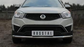 Передняя защита для SsangYong Actyon (2013-2015) - ОбвесКарРу VIN: SYAZ-001972. 