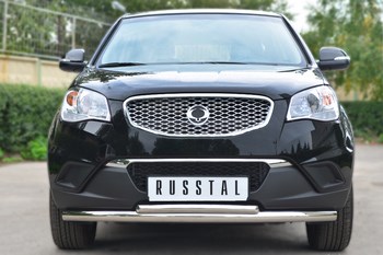 Передняя защита для SsangYong Actyon (2010-2013) - ОбвесКарРу VIN: SAZ-001421. 