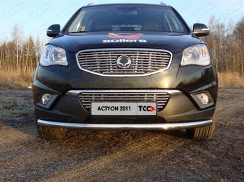 Передняя защита для SsangYong Actyon (2013-2015) - ОбвесКарРу VIN: SSANACT11-08. 