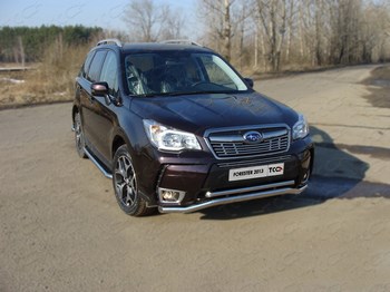 Передняя защита для Subaru Forester (2012-2015) - ОбвесКарРу VIN: SUBFOR13-19. 
