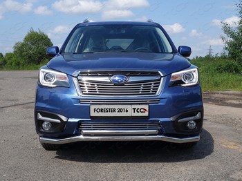 Передняя защита для Subaru Forester (2016-н.в.) - ОбвесКарРу VIN: SUBFOR16-27. 