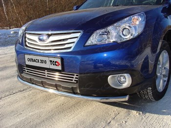 Передняя защита для Subaru Outback (2009-2012) - ОбвесКарРу VIN: SUBOUT10-01. 