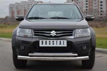 Передняя защита для Suzuki Grand Vitara (2012-2014) - ОбвесКарРу VIN: SVZ-001092. 