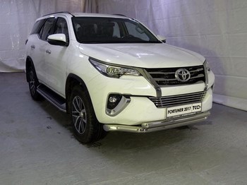 Передняя защита для Toyota Fortuner (2016-н.в.) - ОбвесКарРу VIN: TOYFORT17-20. 