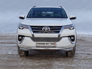 Передняя защита для Toyota Fortuner (2016-н.в.) - ОбвесКарРу VIN: TOYFORT17-21. 