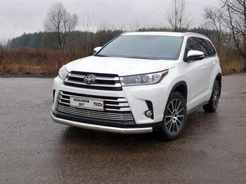 Передняя защита для Toyota Highlander (2016-н.в.) - ОбвесКарРу VIN: TOYHIGHL17-27. 