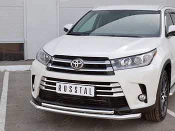 Передняя защита для Toyota Highlander (2016-н.в.) - ОбвесКарРу VIN: THRZ-002616. 