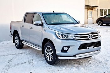 Передняя защита для Toyota Hilux (2015-н.в.) - ОбвесКарРу VIN: TOYHIL-15.02. 