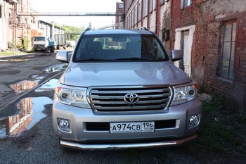 Передняя защита для Toyota Land Cruiser 200 (2012-2015) - ОбвесКарРу VIN: LC200-12.01. 