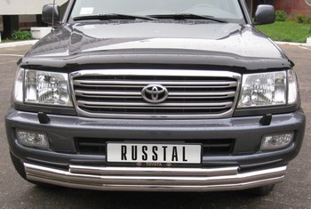Передняя защита для Toyota Land Cruiser 100 (1998-2007) - ОбвесКарРу VIN: LHZ-000450. 