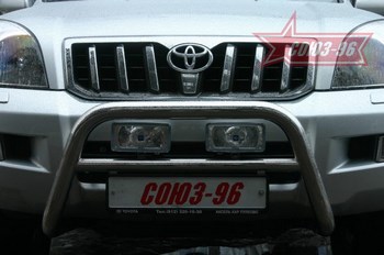 Передняя защита для Toyota Land Cruiser Prado 120 (2002-2009) - ОбвесКарРу VIN: TC12.56.0028. 