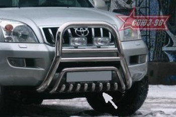 Передняя защита для Toyota Land Cruiser Prado 120 (2002-2009) - ОбвесКарРу VIN: TC12.59.0040. 