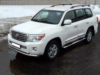 Передняя защита для Toyota Land Cruiser 200 (2012-2015) - ОбвесКарРу VIN: TOYLC20012-01. 
