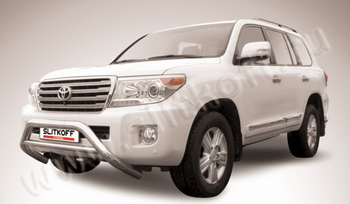 Передняя защита для Toyota Land Cruiser 200 (2012-2015) - ОбвесКарРу VIN: TLC2-12-008. 