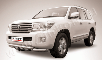 Передняя защита для Toyota Land Cruiser 200 (2012-2015) - ОбвесКарРу VIN: TLC2-12-001. 