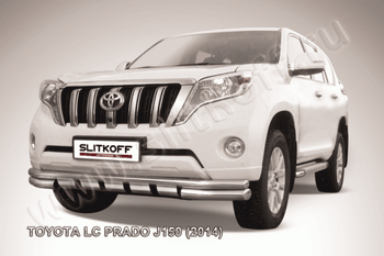 Передняя защита для Toyota Land Cruiser Prado 150 (2013-2017) - ОбвесКарРу VIN: TOP14-001. 