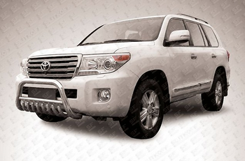 Передняя защита для Toyota Land Cruiser 200 (2012-2015) - ОбвесКарРу VIN: TLC2-12-010. 