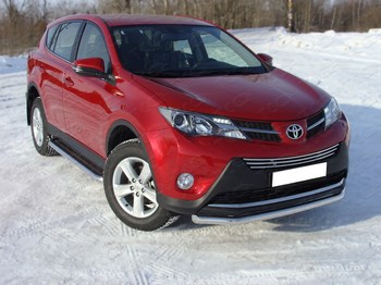 Передняя защита для Toyota RAV4 (2013-2015) - ОбвесКарРу VIN: TOYRAV13-02. 