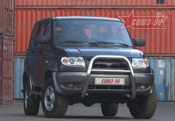 Передняя защита для UAZ Patriot (2005-2014) - ОбвесКарРу VIN: UAZP.55.0255. 