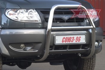 Передняя защита для UAZ Patriot (2005-2014) - ОбвесКарРу VIN: UAZP.55.0256. 