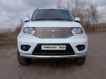 Передняя защита для UAZ Patriot (2014-2016) - ОбвесКарРу VIN: UAZPATR2015-02. 