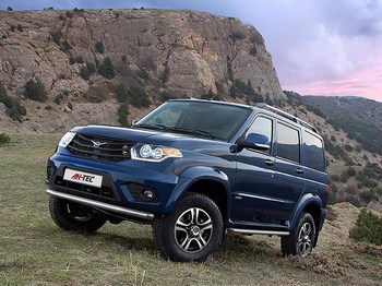 Передняя защита для UAZ Patriot (2014-2016) - ОбвесКарРу VIN: Antek-UAZP.48.0265. 