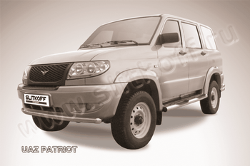Передняя защита для UAZ Patriot (2005-2014) - ОбвесКарРу VIN: UP006. 