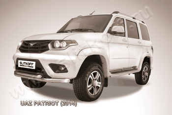Передняя защита для UAZ Patriot (2014-2016) - ОбвесКарРу VIN: UP14-001. 