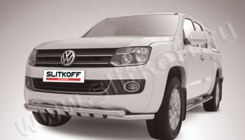 Передняя защита для Volkswagen Amarok (2010-2016) - ОбвесКарРу VIN: VWAM13-005. 