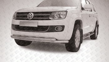 Передняя защита для Volkswagen Amarok (2010-2016) - ОбвесКарРу VIN: VWAM13-006. 