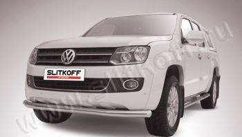 Передняя защита для Volkswagen Amarok (2010-2016) - ОбвесКарРу VIN: VWAM13-004. 