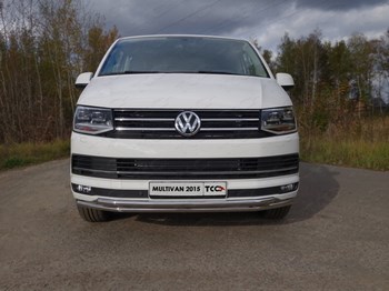 Передняя защита для Volkswagen Multivan (2015-2016) - ОбвесКарРу VIN: VWMULT15-01. 