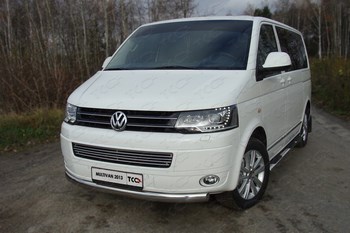 Передняя защита для Volkswagen Multivan (2009-2015) - ОбвесКарРу VIN: VWMULT13-03. 