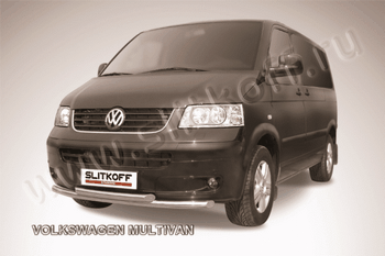 Передняя защита для Volkswagen Multivan (2003-2009) - ОбвесКарРу VIN: VWM003. 