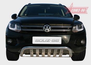 Передняя защита для Volkswagen Tiguan (2011-2016) - ОбвесКарРу VIN: VWTI.45.0445. 