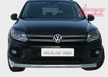 Передняя защита для Volkswagen Tiguan (2011-2016) - ОбвесКарРу VIN: VWTI.48.1402. 