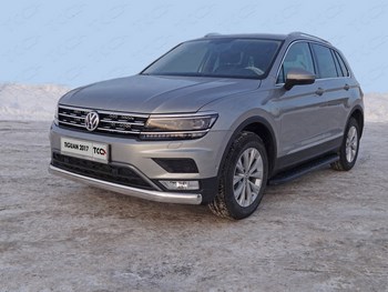 Передняя защита для Volkswagen Tiguan (2017-н.в.) - ОбвесКарРу VIN: VWTIGOFR17-48. 